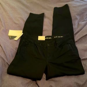 Calvin Klein black curves skinny size 10 x 32 chino jeans NWT